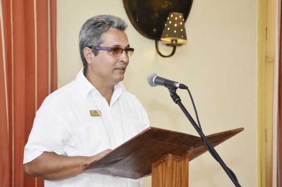 El MSc. Duznel Zerquera Amador, Director de la oficina del Conservador de Trinidad y su Valle de los Ingenios, valoró de fructífero el Seminario. Foto: Excelencias Gourmet.