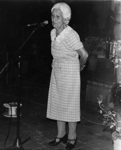 La doctora Elena Martha García Adlington (Nelly), fundadora del taller literario José Martí, de Trinidad. Foto: Archivo Municipal de Historia de Trinidad.