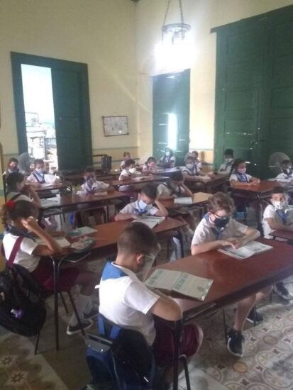 Escuela Pepito Tey en pleno desarrollo del curso escolar. Foto: Educación Municipal Trinidad.