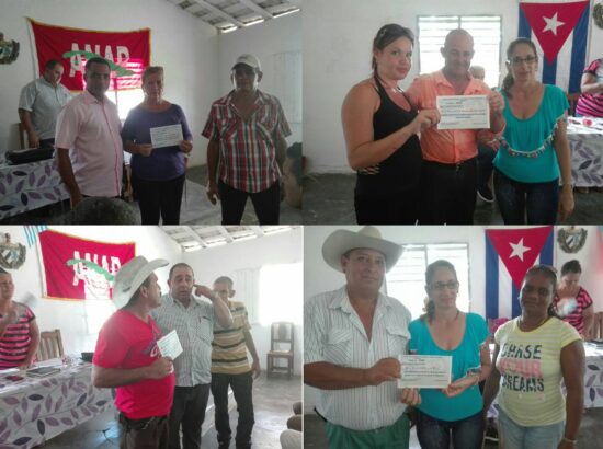 Cooperativa de Producción Agropecuaria Pedro Lantigua de Algaba, Condado representantes de las 20 organizaciones de base campesinas