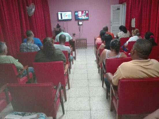 Consejo de Defensa municipal de Trinidad en videoconferencia acerca del huracán Ian. Fotos: Alipio Martínez Romero/Radio Trinidad Digital.