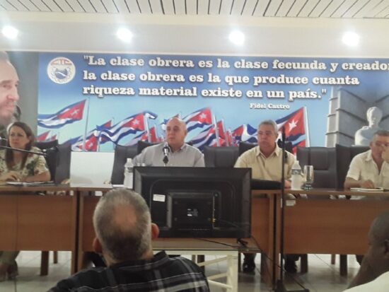 Concentrado de Actualización para secretarios de Comités Municipales de la Central de Trabajadores de Cuba (CTC). Fotos: José Manuel Lapeira Casas/ACN.