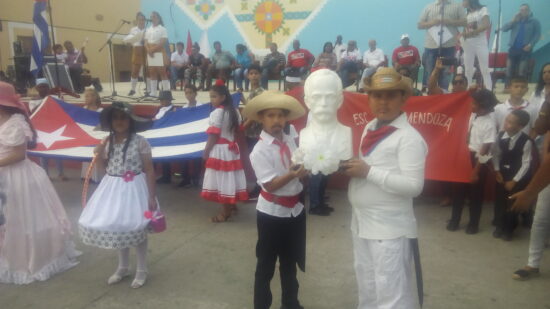 Martí, siempre presente en nuestros pioneros. Foto: José Rafael Gómez Reguera/Radio Trinidad Digital (archivo).