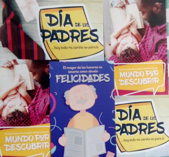 Algunas de las tarjetas postales que Correos de Cuba ha hecho circular por este Día de los Padres. Foto José Rafael Gómez Reguera/Radio Trinidad Digital..