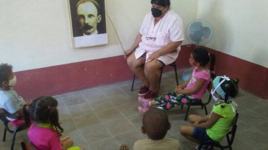 Los círculos infantiles, decisivos en todo momento, mantienen su actividad incesante. Foto: Educación Trinidad.