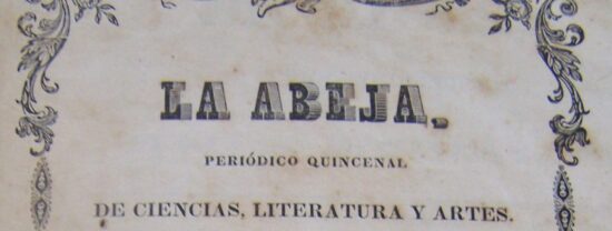 Revista La Abeja, primera revista iteraría de Trinidad. Sus directores, también redactores, fueron Andrés Sánchez y José A. Cortés. Foto: Oficina del Conservador.