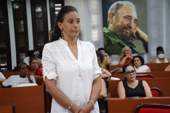 Pleno de la Federación de Mujeres Cubanas en la provincia de Sancti Spíritus. Foto: Radio Sancti Spíritus.