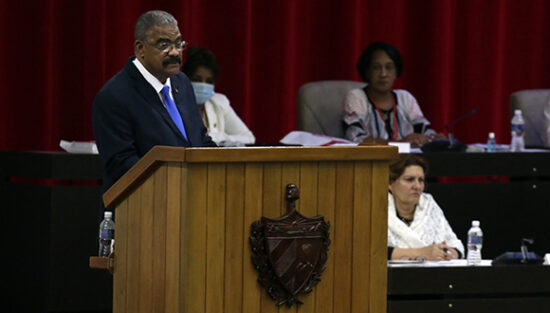 Rubén Remigio Ferro, presidente del Tribunal Supremo Popular, durante su intervención en el Noveno Periodo Ordinario de Sesiones de la Asamblea Nacional del Poder Popular, en su IX Legislatura de la ANPP. Foto: Abel Padrón Padilla/ Cubadebate.