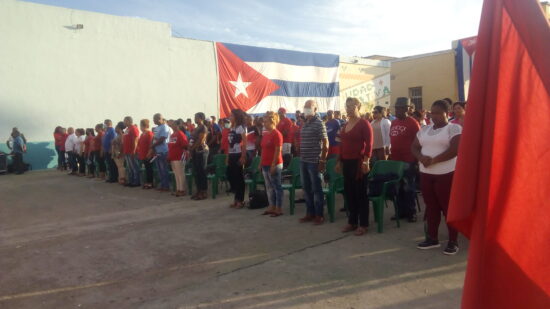 Vista parcial del acto efectuado en Trinidad por el aniversario 69 de la Gesta del Moncada. Fotos: Equipo de reporteros de Radio Trinidad.