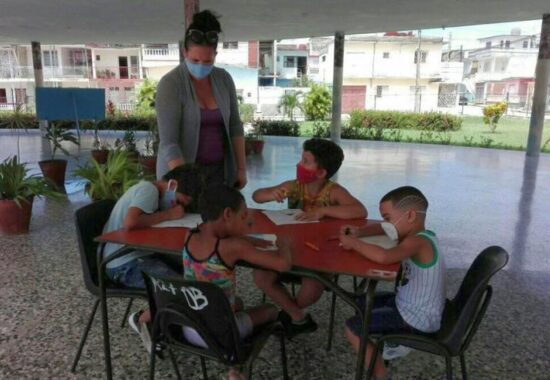 Escuela Serafín Sánchez, abierta a las opciones de este verano 2022. Foto: Radio Sancti Spíritus.