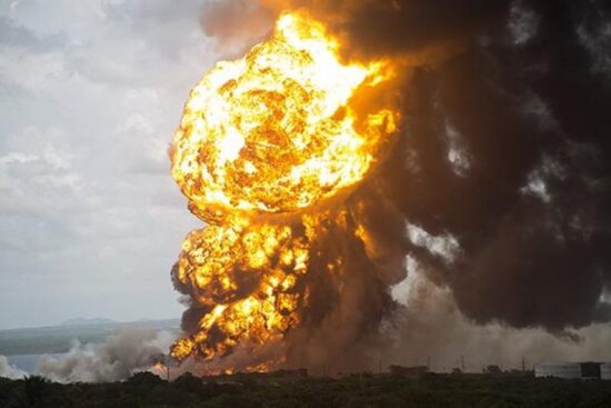 Explosión en la zona industrial de Matanzas este lunes sobre la 1:00 p.m.