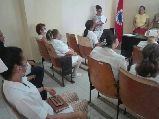 Dirigentes sindicales del municipio de Trinidad se preparan para transmitir, en sus colectivos, lo referente al Código de las Familias.
