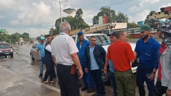 Despedida de las fuerzas y los medios que desde Sancti Spíritus, apoyarán la recuperación de las telecomunicaciones en Pinar del Río, tras el paso del huracán Ian.