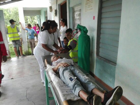 Profesionales de la Cruz Roja junto a colegas de la Medicina desarrollaron acciones en este Día Territorial de la Defensa.