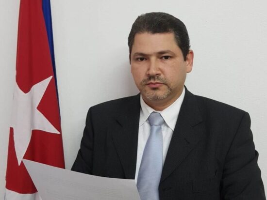 Juan Antonio Quintanilla, embajador de Cuba en Ginebra, intervino en la sesión 51 del Consejo de Derechos Humanos de la ONU. Foto: Prensa Latina.