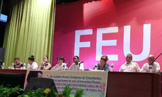 Las máximas autoridades del Partido, la UJC y la Feu acompañan a los jóvenes en sus debates. Foto: Facebook.
