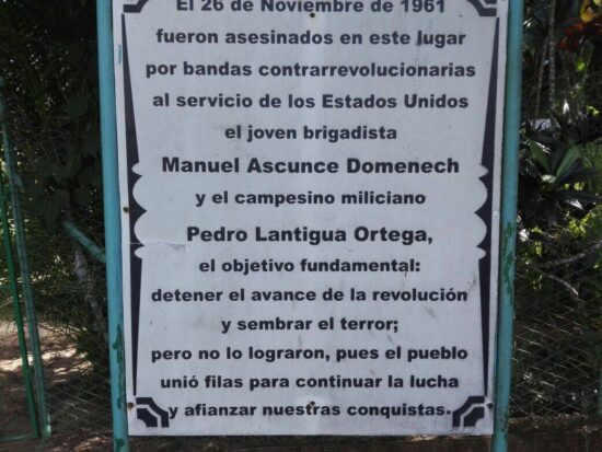A la memoria de Manuel Ascunce Domenech y Pedro Lantigua, mártires de la alfabetización en Cuba.