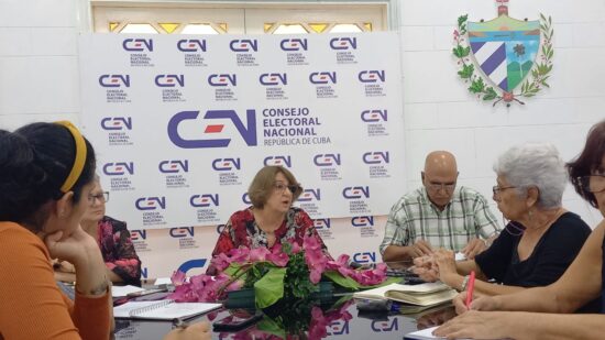 Conferencia de prensa de la presidenta del Consejo Electoral Nacional (CEN), Alina Balseiro Gutiérrez. Fotos: Daniella Pérez Muñoa/ACN.
