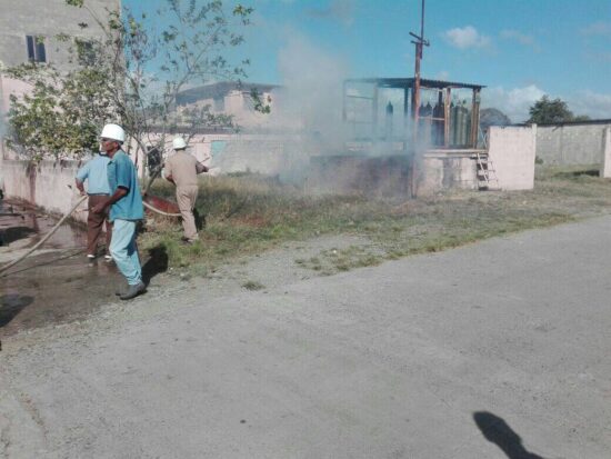 Brigadas de Producción y Defensa de la Papelera Pulpa Cuba, junto a los Destacamentos de repuesta Rápida, en plena acción.