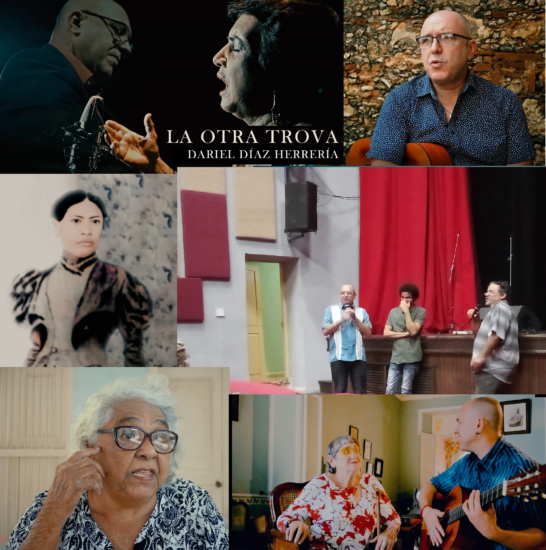 Fotomontaje del documental La otra trova, material audiovisual que volverá a proyectarse en Trinidad, esta vez en la Casa de la Trova de esta Ciudad Museo del Caribe.