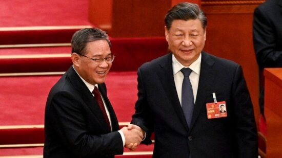 El Presidente de China, Xi Jinping Li Qiang (der.), y el nuevo Primer Ministro Li Qiang (izq.). Foto: Prensa Latina.