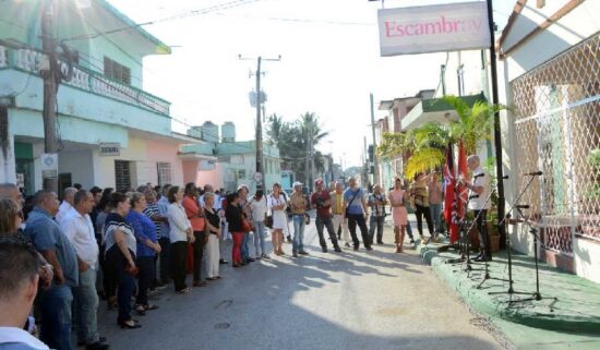 Ricardo Ronquillo Bello, presidente de la UPEC, se refirió a cuánto le debe el periodismo cubano a la impronta de Borrego. Fotos: Vicente Brito/Escambray.
