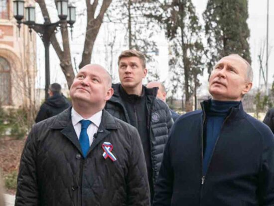 Vladímir Putin en Crimea, en el noveno aniversario de reunificación de ese territorio a la Federación de Rusia. Foto: Prensa Latina.