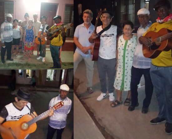 Algunos momentos de la serenata, iniciativa de la UPEC en Radio Trinidad, para agasajar a trabajadores de la emisora, en el Día de la Prensa Cubana. Fotos: Radio Trinidad.