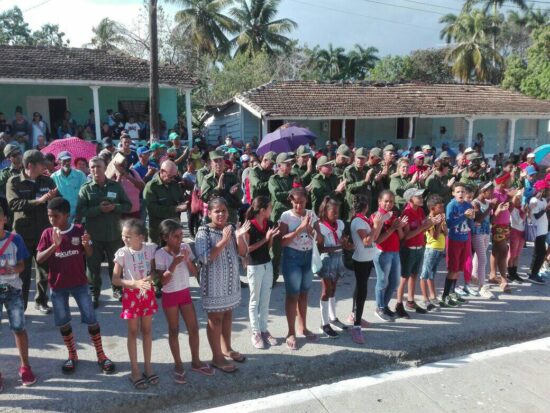 Vista parcial del acto de conclusiones del Día Territorial de la Defensa en Trinidad, en Condado, con el cual concluye el Ejercicio Moncada-Ejército 2023.