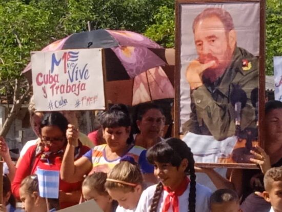 Acto en Pitajones, Trinidad, por el Primero de Mayo 2023.