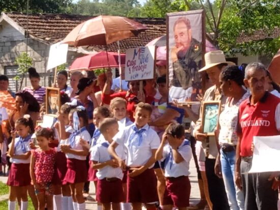 Acto en Pitajones, Trinidad, por el Primero de Mayo 2023.