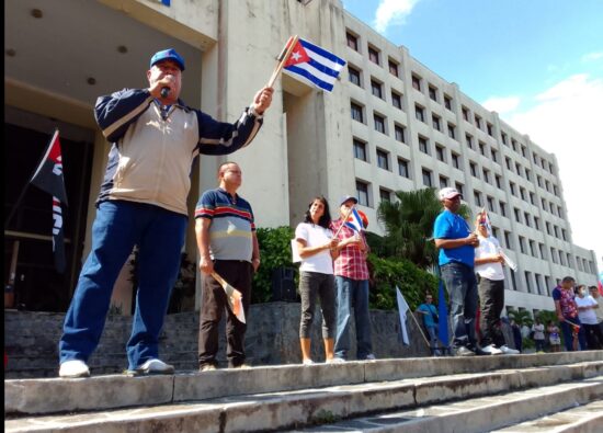 Acto en Topes de Collantes, Trinidad, por el Primero de Mayo 2023.