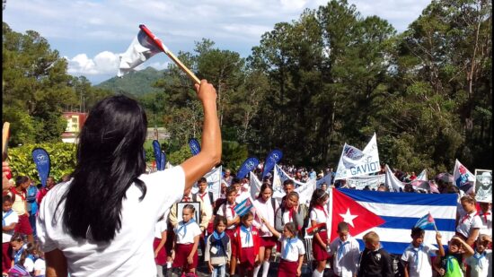 Acto en Topes de Collantes, Trinidad, por el Primero de Mayo 2023.