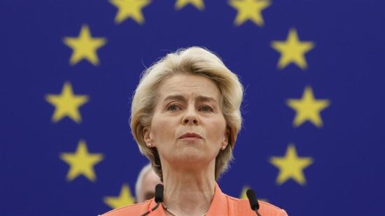 Ursula von der Leyen evitó criticar las violaciones de ese país y la ocupación de las tierras palestinas. Foto: PL.