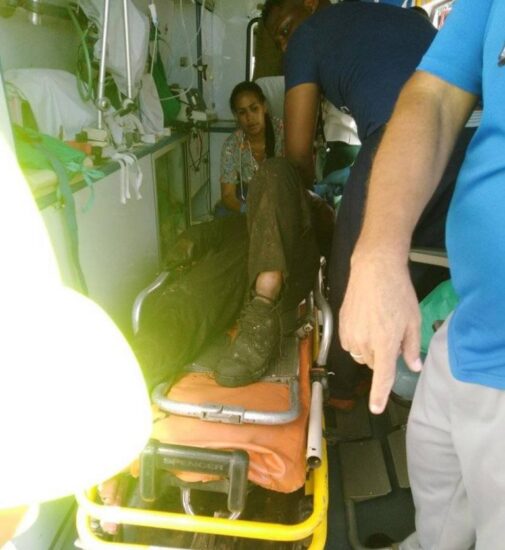 Rescatado con vida Maikel López Navarro el segundo trabajador accidentado durante el derrumbe.
