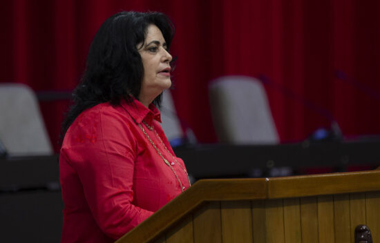 La presidenta de la Comisión de Candidaturas Nacional, Consuelo Baeza Martín. Foto: Ismael Francisco/Cubadebate.