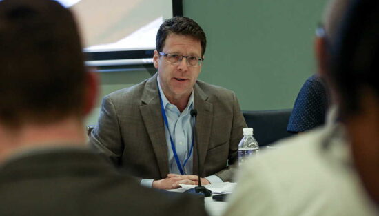 Paul Jonhson, presidente de la Coalición Agrícola EE.UU-Cuba, durante su intervención en la IV Conferencia Agrícola entre ambos países.