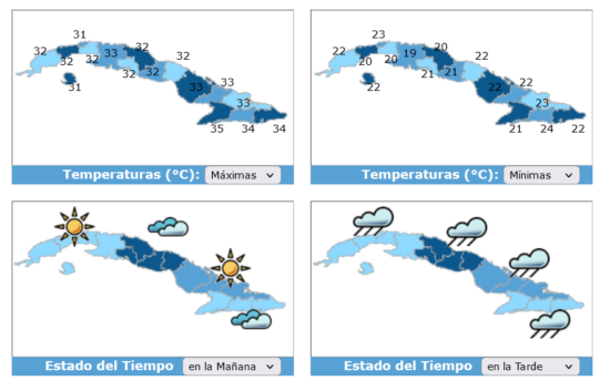 Imágenes: Instituto de Meteorología de Cuba.