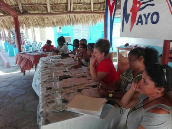 Sesiones de la Conferencia Municipal del Sindicato de la Construcción en Trinidad.