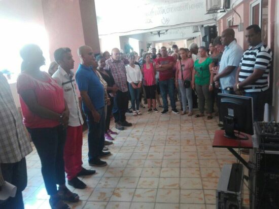 Vista parcial de la celebración del Día del Trabajador Tabacalero en Trinidad.