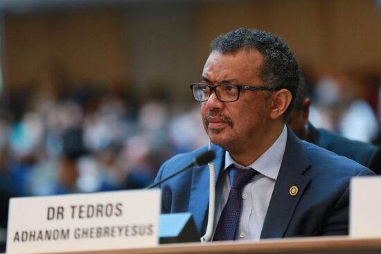 Tedros Adhanom Ghebreyesus, director general de la Organización Mundial de Salud (OMS), declara el fin de la emergencia sanitaria mundial a causa de la pandemia de la COVID-19. Foto: Internet.