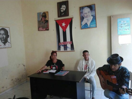 Homenaje al Che y a Maceo en la CTC de Trinidad. Fotos Alipio Martínez Romero/Radio Trinidad Digital.
