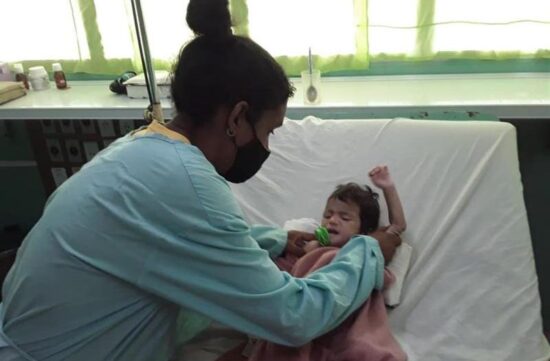 La niña llegó en la madrugada del 9 de junio a la institución con un delicado estado de desnutrición o marasmo. Foto: PL.
