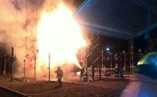 Bomberos sofocan incendio en subestación eléctrica de Pinar del Río. Foto: Guerrillero/Facebook.