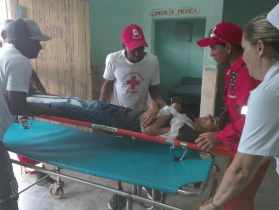 Varios simulacros se efectuaron en el Día Territorial de la Defensa en Trinidad, como el de rescate y atención de heridos. Fotos: Alipio Martínez Romero/Radio Trinidad Digital.