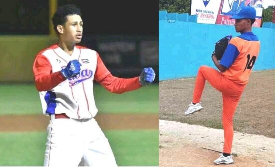 Maikol Rodríguez (izq.) integró el equipo Cuba que intervino este año en el Mundial juvenil. Gallardo (der.) es uno de los mayores prospectos desde el box de la pelota espirituana.