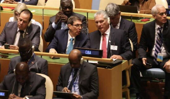 Miguel Díaz-Canel en la Asamblea General de la ONU. Foto: @PresidenciaCuba.